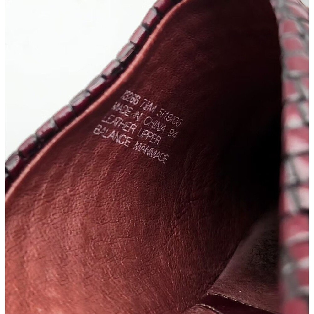 Clarks Artisan 7.5M Mules Clogs Shoes Cordovan Woven Leather Buckle Slides Heel - Picture 8 of 10